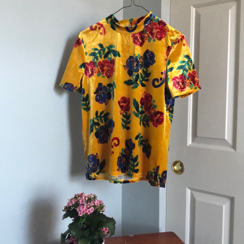 ZARA// velvet blouse
